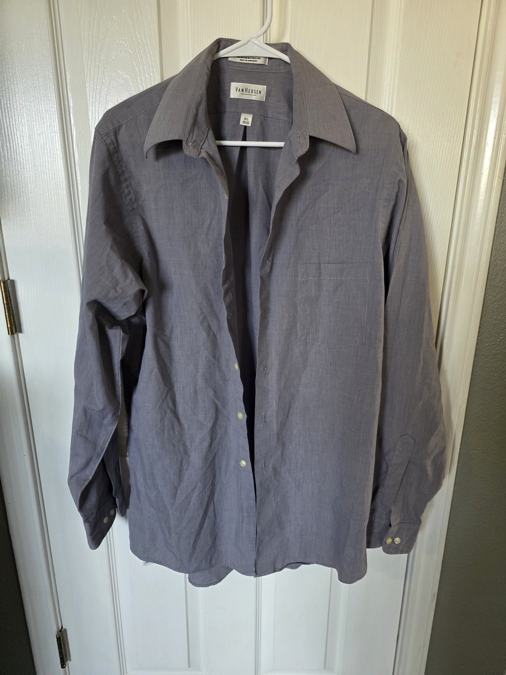 Van Heusen Men's Light Gray Long-Sleeve Shirt Jacket